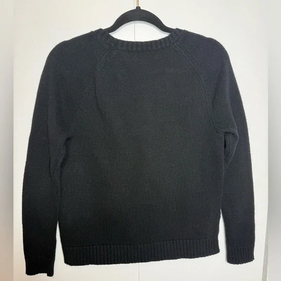 Lauren Ralph Lauren - Black Knit Sweater with buttons - Size Medium - Picture 5 of 7